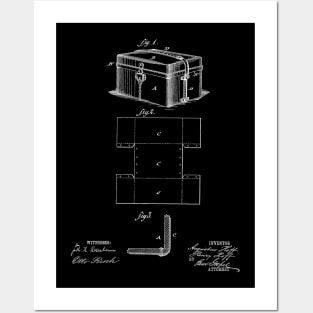 Leather Case Vintage Patent Hand Drawing Posters and Art